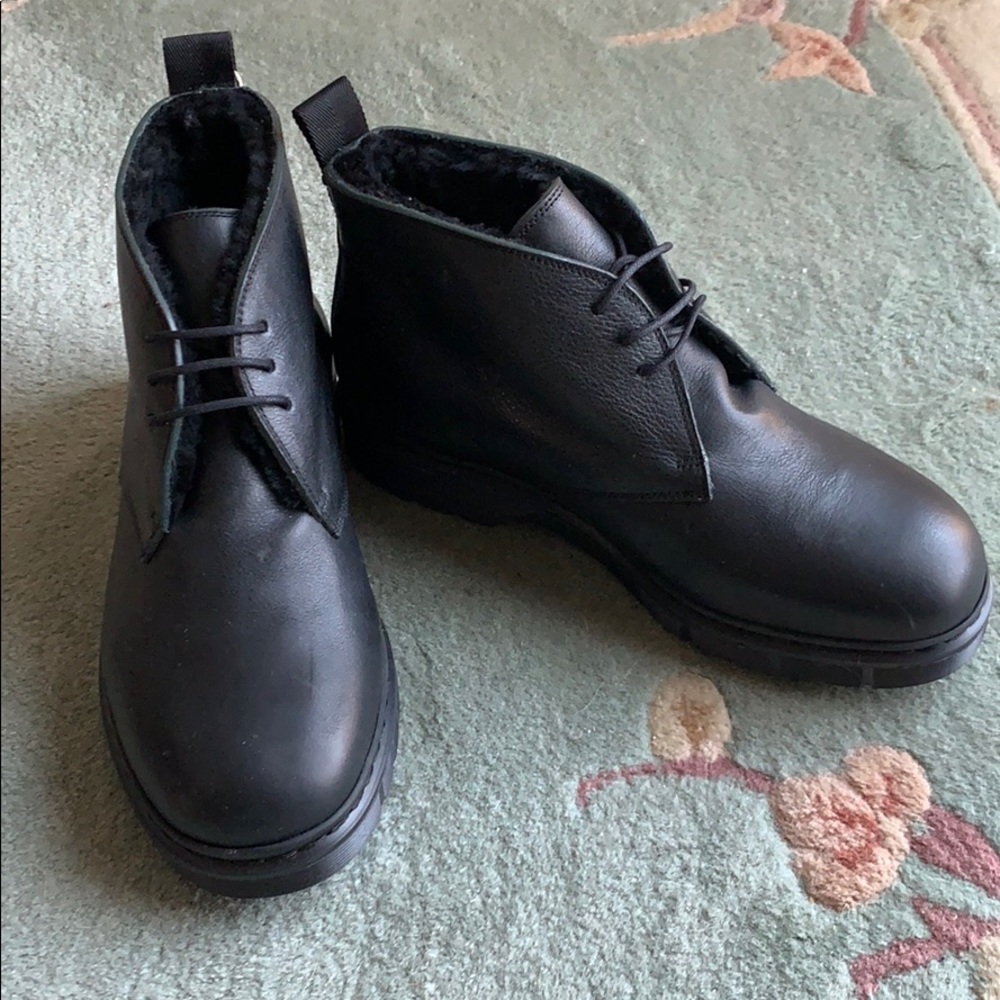 JOSEPH shearling lined lace up ankle boots